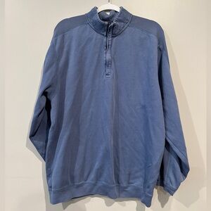 Men's Casual Blue Zip-Up Sweatshirt